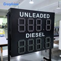 Letrero LED para Precios de Gasolina, Pantalla Electrónica de 7 Segmentos, Tablero de Visualización Personalizado para Exteriores, Fabricante de Pantallas para Precios de Gasolineras