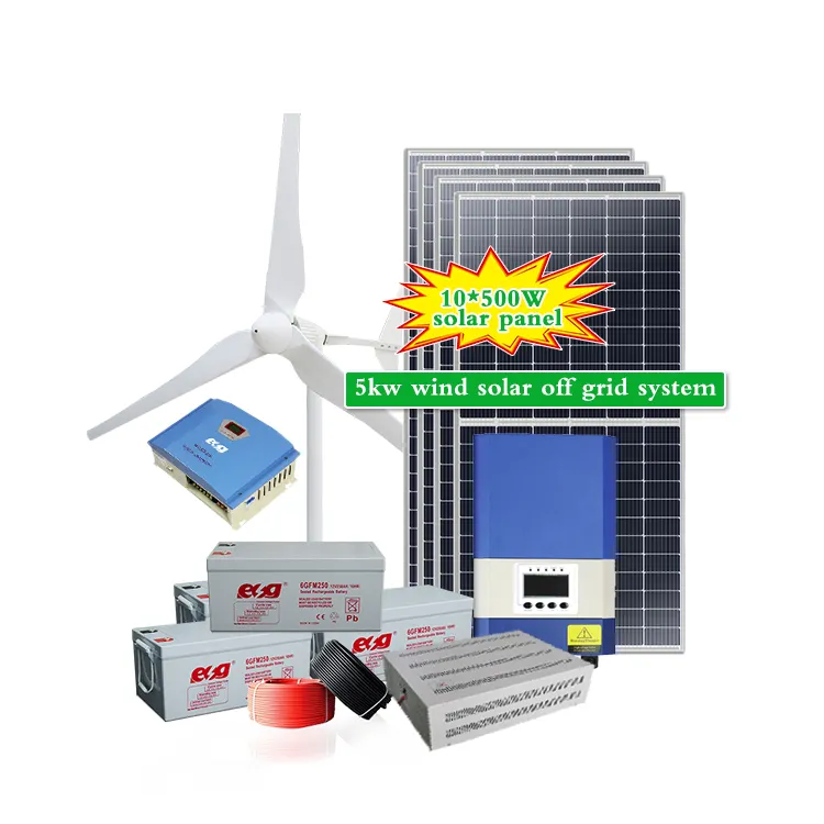 ESG CE certificateBrand new 5000w solar hybrid power system high quality 240 volt wind generator