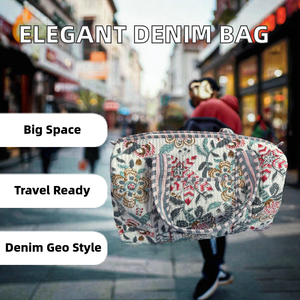 Sac à bandoulière pour femme en nylon brodé de fleurs bohèmes, style preppy, avec fermeture ouverte, poignée unique, pour un usage quotidien estival - Product Image 2