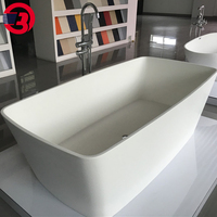 Baignoire de massage en pierre artificielle acrylique Baignoire en marbre de culture moderne