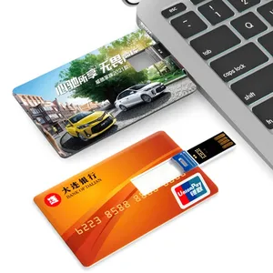 Banque personnalisée mémoire USB vierge carte de crédit clé USB 2.0 8 go 16 go 32 go 64 go clé USB 128 go SIM ATM carte de visite USB