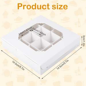 <span class=keywords><strong>กล่อง</strong></span>กระดาษใส่ขนมช็อกโกแลตทรัฟเฟิลแบบกำหนดขนาดและสีได้ พร้อมช่องใส - Product Image 2