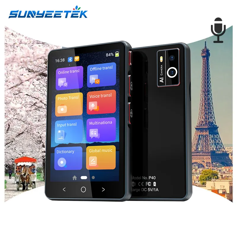 Sunyeetek Voice Translator Portable Translator Language Machine French Italiano Japanese Korean Dutch Portuguese Russian