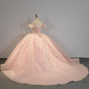 Vestidos de Quinceañera a <span class=keywords><strong>Precio</strong></span> de Oferta, Escote Corazón, Manga Corta, Apliques, Pedrería, Encaje, Vestido de Gala, Vestido de Noche Dy1303 - Product Image 2