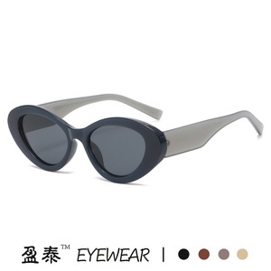 แว่นกันแดดทรงแคทอาย Yingtai Eyewear ป้องกันรังสียูวี 400 กรอบพลาสติก น้ำหนักเบา สำหรับผู้หญิง สีฟ้า - Product Image 4