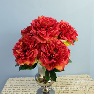 Bouquets de pivoines artificielles à 5 têtes, style européen, longue durée, pour la fête des Mères, décoration de mariage, accessoires de photographie, vente en gros de fleurs - Product Image 4