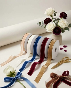 25 Cm Polyester Satin-edged Chiffon <strong>Ribbon</strong> Fresh Flowers Gift Packaging DIY Handmade Clothing Accessories Home Decoration - Product Image 5