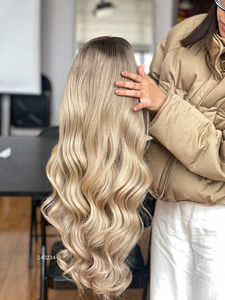 Pelucas de Encaje Frontal Peruano, Cabello Virgen Rubio Natural, Encaje Completo, Sedoso, Liso, Ondulado, Alta Densidad, Peluca para Mujer - Product Image 3