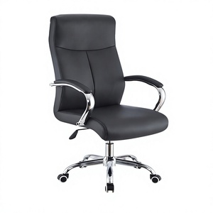 Wayon Modern Executive <b>Office</b> <b>Chair</b> <b>Black</b> PU Leather High-Back Iron Five-Star Base Smooth Casters Adjustable Hotel Workshop - Product Image 3