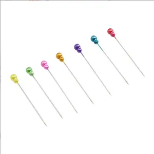 Farbiger Stahlperlen-Kopfstift für Kleidungszubehör Kugelkopf-Stiftnäpfe Nähstift für den Kleiderschnitt