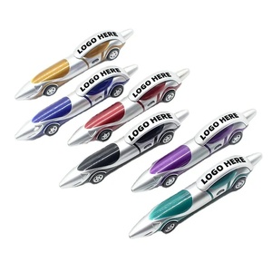 Stylo promotionnel en plastique en forme de voiture de course, impression personnalisée du logo de la marque, stylos amusants et originaux pour cadeaux d'affaires et récompenses scolaires - Product Image 3