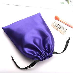 Spot Goods Hot Sale Satin Drawstring Pouch for Lingerie Hair Wig Extension Packing Luxury Gift Shoe <b>Dust</b> Silk <b>Bag</b> - Product Image 4