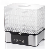 Déshydrateur alimentaire RAF 350W, 5 plateaux, 35 à 70°C, pour fruits, herbes, viande, collations, cuisine domestique