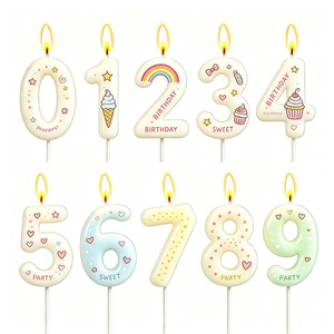 Bougies <span class=keywords><strong>d</strong></span>'<span class=keywords><strong>anniversaire</strong></span> imprimées numérotées de 0 à 9, ensemble complet, en cire non toxique, pour la <span class=keywords><strong>d</strong></span>écoration de gâteaux <span class=keywords><strong>d</strong></span>'<span class=keywords><strong>anniversaire</strong></span> et de baby shower - Product Image 4
