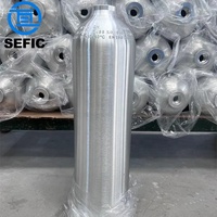 ENISO7866 CE 6l 7l 11.1l 12l Réservoir d'air de plongée sous-marine en aluminium avec valve Din/joug