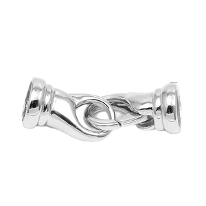 Bracelet en argent sterling 925 minimaliste avec perles et fermoir à bascule épais pour femmes, composants de bijoux pour collier - Product Image 4
