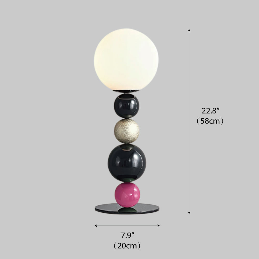 Rose et Noir     Dia 20cm x H 58cm