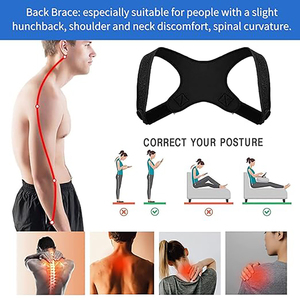 Thoải mái khỏe mạnh hình dạng cơ thể vai Cú đúp phụ nữ người đàn ông thấp hơn đau lưng hỗ trợ đau lưng cứu trợ cổ tư thế Corrector - Product Image 5