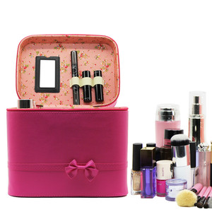 Beauty Box con espejo Solución de almacenamiento de cosméticos espaciosa para uso <span class=keywords><strong>OntheGo</strong></span> - Product Image 3