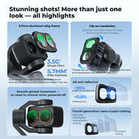 Kit de filtres magnétiques en plastique K&F Concept, filtre anti-pollution lumineuse CPL, filtre UV, filtre ND2-32 réglable pour DJI Osmo Pocket 4 Pro