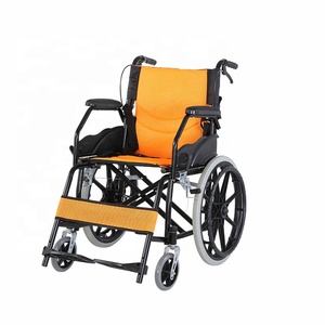 Coche de silla de ruedas de viaje ligero moderno, silla de ruedas plegable manual para personas mayores - Product Image 4