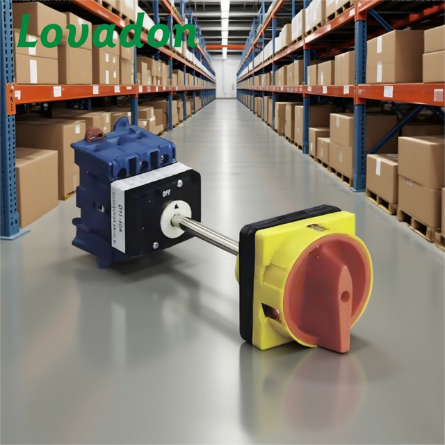 Universal Changeover Switch 25A to 100A Flame Retardant Plastic Rotary Selector for Industrial Control