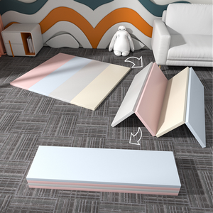 <span class=keywords><strong>Tapis</strong></span> <span class=keywords><strong>de</strong></span> sol en mousse souple pour enfants, 1 pièce, couleur crème, surface en cuir, mousse douce, <span class=keywords><strong>lit</strong></span> pliant, multifonctionnel, vente en gros - Product Image 2