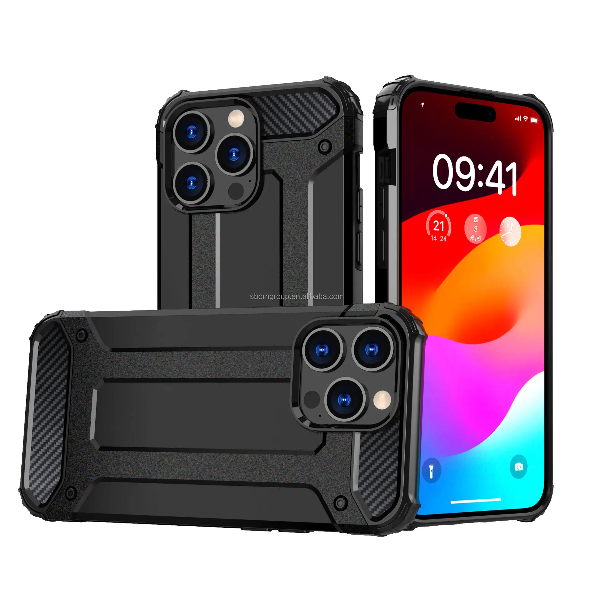 Factory Shockproof Protective Cover for iPhone 13 14 15 Pro Max Defender Armor Case with Camera Protection Full Body Guard