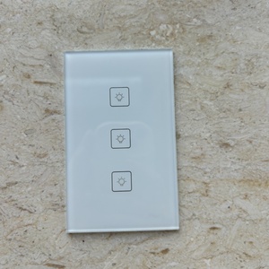 कस्टम सिल्कस्क्रीन मुद्रित स्मार्ट लाइट स्विच टच टेम्पर्ड ग्लास पैनल - Product Image 3