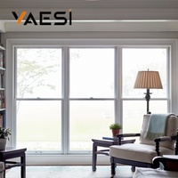 Fenêtre en aluminium à simple battant économique et pratique, à glissière verticale, avec une longue durée de vie