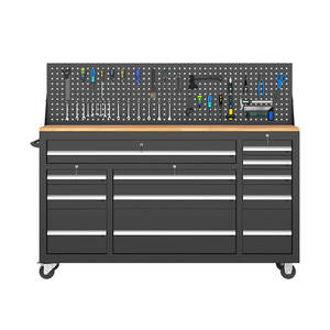 Chariot d'atelier mobile en acier pour mécanicien professionnel de réparation automobile, garage, chariot à outils à 12 tiroirs verrouillables, robuste, capacité de 200 kg - Product Image 2