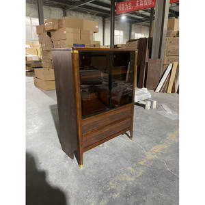 Lemari Pajangan Kayu Solid Rustic Modern, Kabinet Bufet Antik dengan Laci - Product Image 2