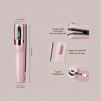 Coupe-pointes fourchues électrique portable rose en ABS – Outil de réparation des cheveux secs et cassants – Sans fil et rechargeable