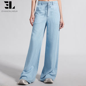 <span class=keywords><strong>Pantalones</strong></span> Vaqueros Holgados de Lyocell Suave y Ecológico de Fábrica Personalizada LARSUR, <span class=keywords><strong>Pantalones</strong></span> de Mezclilla Rectos y Desgastados para <span class=keywords><strong>Mujer</strong></span> - Product Image 5