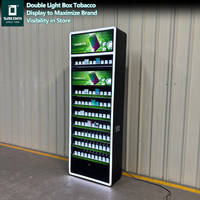 Rak Display Rokok Toko Rantai Supermarket, Stand Display Tembakau, Display Rokok dengan Kotak Lampu, Showcase Toko Rokok