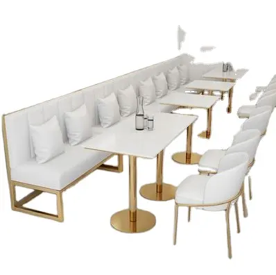 Factory Direct Sale High Quality Modern Marble Chair Cafe Restaurant Room Furniture Commercial Dining Table Set
