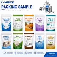 Machine de remplissage et d'emballage automatique monoposte pour poudre de café moulu, poudre nutritionnelle animale, poudre vétérinaire et sachets préformés Doypack