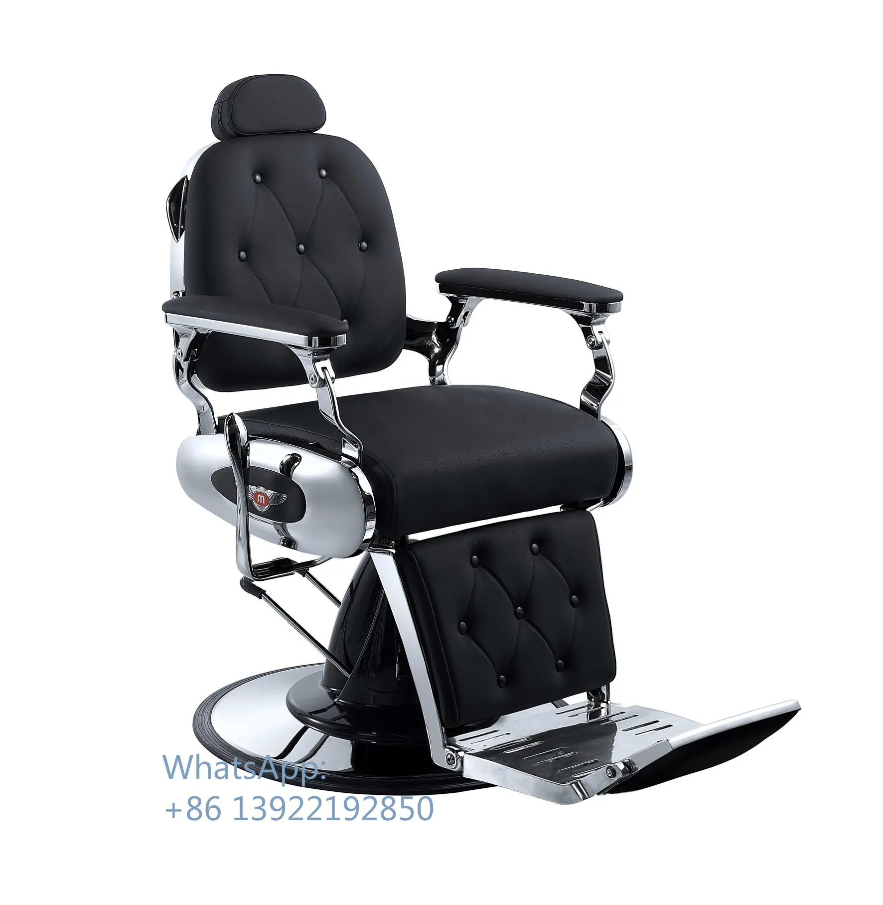 ZY-BC8834 de silla de barbero antigua vintage cromado