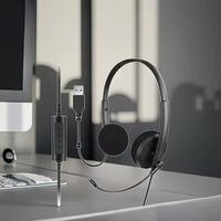 OMFOX KTC109U OEM/ODM Casque binaural pour centre d'appel de bureau Prise USB ENC Réduction du bruit Zoom On- Ear / Over-Ear pour équipes