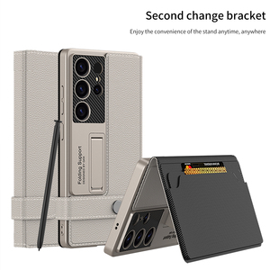 เคสโทรศัพท์แบบมีช่องใส่การ์ดสำหรับ S26Ultra/25Ultra แบบฝาพับเต็มตัวพร้อมขาตั้งและช่องใส่การ์ด - Product Image 4