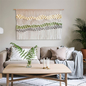 Cuerda de algodón moderna, colgantes tejidos a mano, decoración del hogar, tapices de macramé, decoración artística de pared para el hogar, sala de estar - Product Image 1
