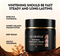 Crème Visage Éclaircissante Puissante 100g – Élimine les Taches de Rousseur, le Mélasma, l'Acné, les Taches Pigmentaires et la Mélanine – Crème Blanchissante Intense