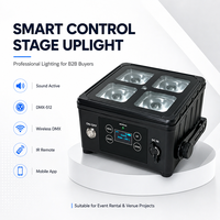 Projecteurs LED RGBWAUV à haute luminosité, étanches, alimentés par batterie, pour extérieur, IP65, pour clubs et fêtes
