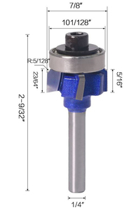 6 Mét <span class=keywords><strong>1</strong></span>/<span class=keywords><strong>4</strong></span> Inch Shank Carbide <span class=keywords><strong>4</strong></span> Blades Gỗ Góc Vòng Router Bits R1 R2 R3 Phay <span class=keywords><strong>Cutter</strong></span> Cho Chế Biến Gỗ Máy Công Cụ - Product Image 4