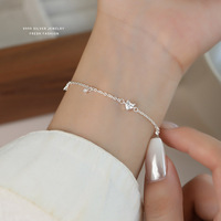 Bracelet Cœur Minimaliste en Argent Pur S999 avec Zirconium pour Femme – Vente en Gros Usine – Cadeau d'Été 2025 – Accessoire de Mode pour Fête