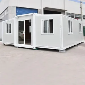 Prefabricated Foldable Office Double-wing Expansion Box Can Live 20ft 40ft Office Folding Container Room With 2 Bedroom