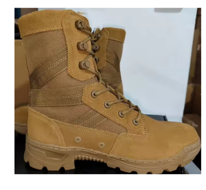 Botas de Combate HBA03 Personalizadas en Color Coyote Marrón, Negro y Caqui, Clásicas MUAF, Ligeras, Transpirables, de Gamuza de Vaca - Product Image 4