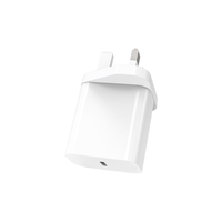 Adaptateur d'alimentation PD25W PD 3.0 à charge rapide Type-C GaN avec prise UK, OTP, respectueux de l'environnement, pour ordinateur portable, téléphone portable, montre connectée