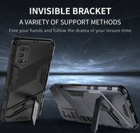 Coque de téléphone portable en TPU+PC à design blindé antichoc, vente en gros d'usine, pour OPPO REALME 7 PRO, avec support intégré