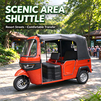 Tuk Tuk Électrique à Trois Roues à Carrosserie Fermée Baja j TVS King Minibus 3 Places Véhicule Chinois Électrique pour Passagers